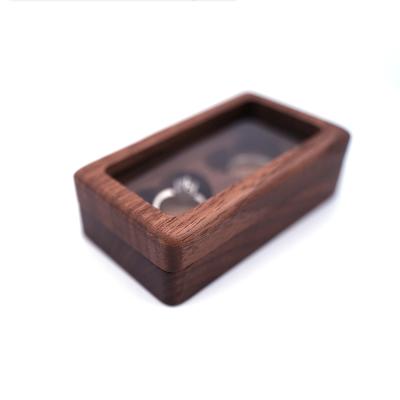 China Solid Wood Jewelry Box Recycled Materials ODM/OEM Window LOGO Customization Wooden Jewelry Box for sale