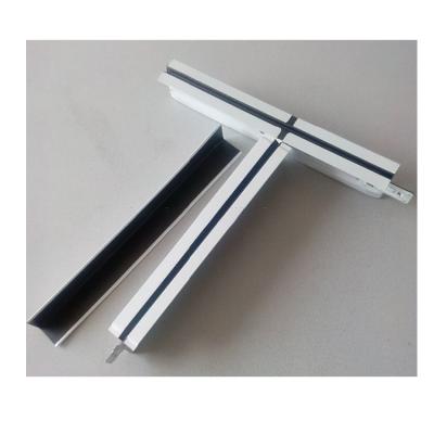 China T-Bar Villa Black Line Grid Grooved Components Aluminum Suspended Ceiling for sale