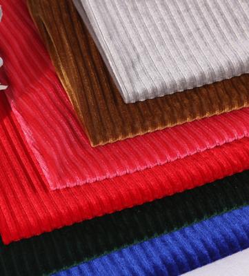 China Bag knitted fabric strip velvet, Korean velvet polyester velvet strip, fashion fabric factory direct sales for sale