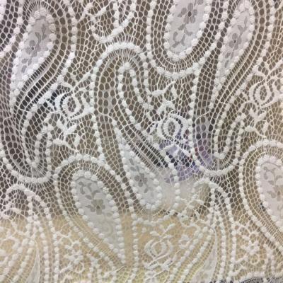 China Fabric 2018, embroidery lace fabric wholesale, french lace jacquard guipure lace fabric for sale