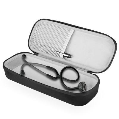 China Custom Zipper Dustproof Shockproof Waterproof Eva Hard Carry Travel Portable Stethoscope Carrying Case Black Bag for sale