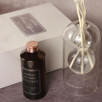 China Viable Wholesale Essential Oil Refill Amber Glass Bottle Luxury Reed Diffuser Gift Box for sale