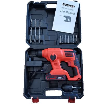 China BOSHUN DRILL Multiple Works Electric Cordless Rotary Hammer Drill Mini Lithium Battery Model for sale