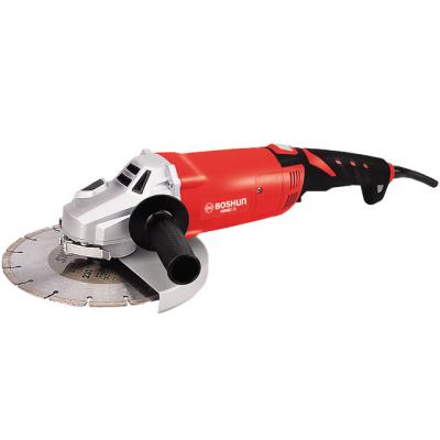 China BOSHUN 7230H Selling Manufacturers 180MM/230MM Large Structural Grinding For Cleaning Or Beveling 2000W Hot Hand Angle Grinder With Soft Handle Max Duty Motor Switch for sale