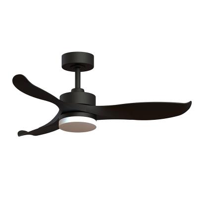 China Factory Wholesale OEM ODM Led Ceiling Fan Light LED Remote Control Ceiling Fan With ABS Light Black Blade Malaysian Style for sale