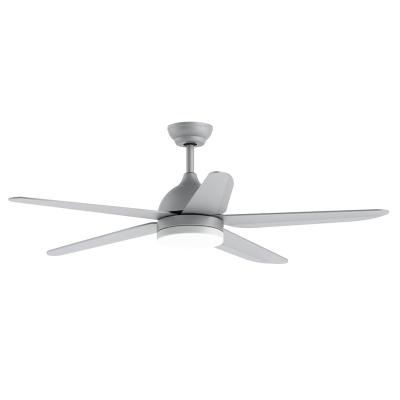 China OEM ODM 52 Inch Living Room 5 Blades LED Retractable Ceiling Fan With Turning On Bright Light Remote Control for sale