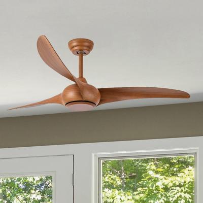 China 52 Inch AC Motor Remote Control OEM CE ROHS ODM Ceiling Fan Ceiling Fan ABS Tropical Decorative Wood Blade for sale