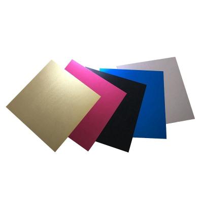 China Decoration 0.5mm 5052 6 Colors Option Black CO2 Fiber Laser Engraving Blanks Anodized Aluminum Metal Business Card Sheet Aluminum Plate for sale