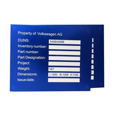 China Custom China Logo Color Laser Engraving Screen Printing White Anodized Anodized Metal Aluminum Labels Tags Nameplates For Equipment for sale