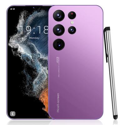 China Dual SIM Card 4G 5G Android 12 Dual Wholesale Best Selling S23+Ultra 6.8 inch HD Screen Smartphone 8GB+256GB  48+108MP Face 10-core Processor for sale