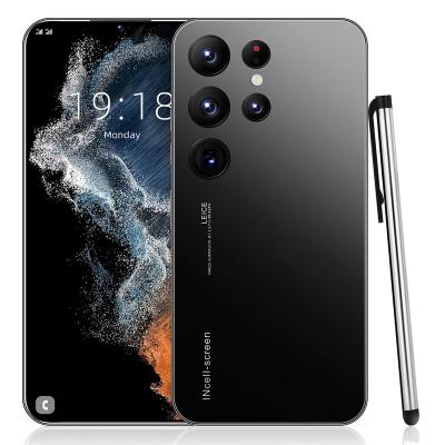 China Dual SIM Card 4G 5G Android 12 Dual Wholesale Best Selling S23+Ultra 6.8 inch HD Screen Smartphone 8GB+256GB  48+108MP Face 10-core Processor for sale