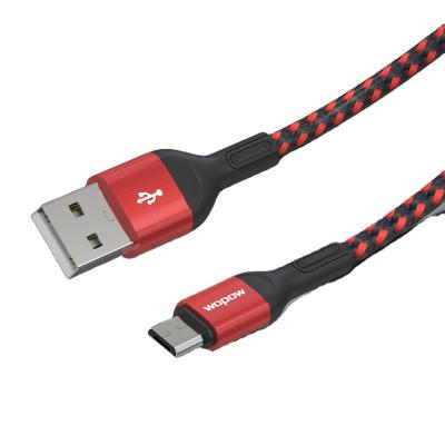 China WOPOW WX06 Durable Nylon Micro Braided USB Data Cable 2.4A Cable Industrial Equipment For Charging for sale