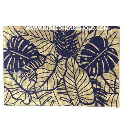 China BurlapJute Eco-Friendly Printed Dining Table Place Mat, Table Runner Canvas Place Mat for sale