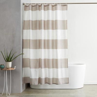 China Factory Direct Custom Hookless Waterproof Polyester Fabric Bath Curtain ECO-FRIENDLY for sale