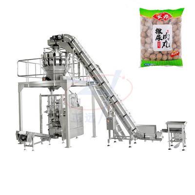 China Food Embolsadora VFFS Frozen Beef Balls Bagging Machine for sale