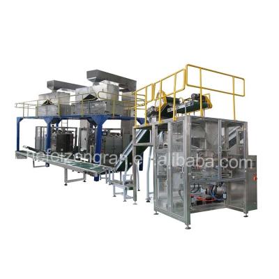 China Zengran Lb450-2 Food Case Packer Pouch Bag Cartoning Machine With Weight Controller For Packaging for sale