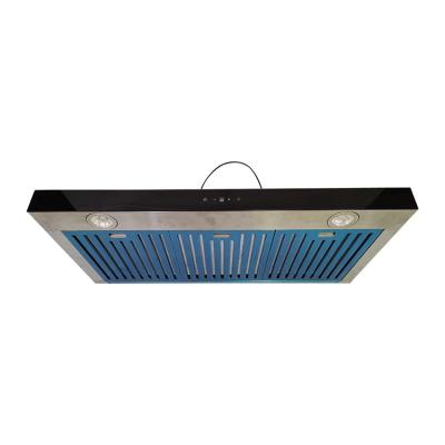 China Wholesale Household China Factory Kitchen Appliances Stainless Steel Range Slim 900mm Hood With 2*1.5W Led Lamp for sale