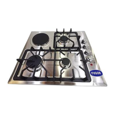 China 590*510*120mm Household Kitchen Appliances Stainless Steel Multiple Gas Cooker And Electric Hob for sale