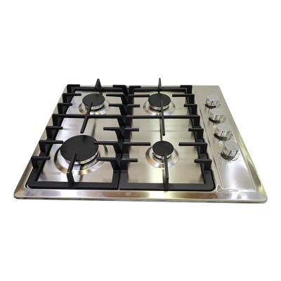 China Household China Manufacturer Custom Kitchen Cooking Gas Hob 590*510*120mm Stainless Steel Panel Gas Burner for sale