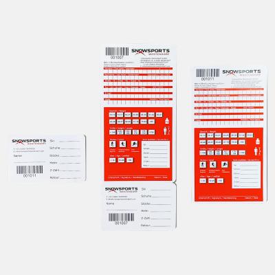 China custom size tickets ride tickets activity tickets bike stickers customized size for sale