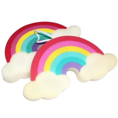 China All Natural Sponge Manufacturer Baby Shower Shape Rainbow Kids Bath Sponge Wholesale for sale