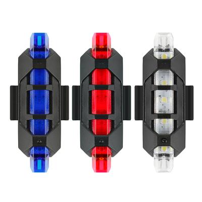 China Waterproof 5 Led Mtb Bike Bicycle Rear Tail Lamp 4 Mode Usb Charging Light Red Bicycle Lights Bike Accessories Usb Charging Bicycle Lights for sale