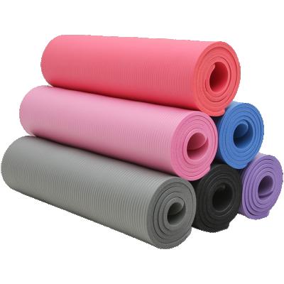 China Wholesale Durable Cheap Exercise Fitness Waterproof Custom 10mm NBR Logo NBR Yoga Mat for sale