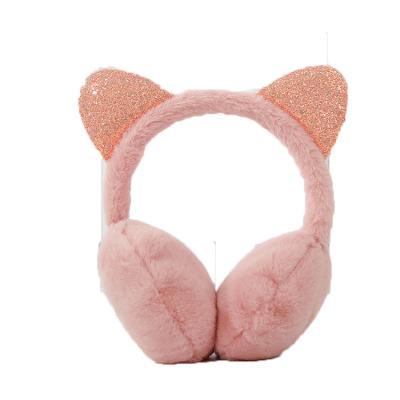 China New 6 Colors Eco-friendly Cute Cat Winter Cute Headband Plush Earmuff Cold Ear Muff Warmer for sale