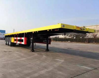 China Hot Selling 3 Axle Container 40 Ft Flatbed Container Semi Trailer With High Quality for sale