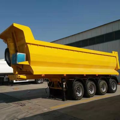 China Trailer Parts 2022 4 Axle 60T 80T 40 CBM Dump Hot Selling Semi Trailer With High Quality for sale