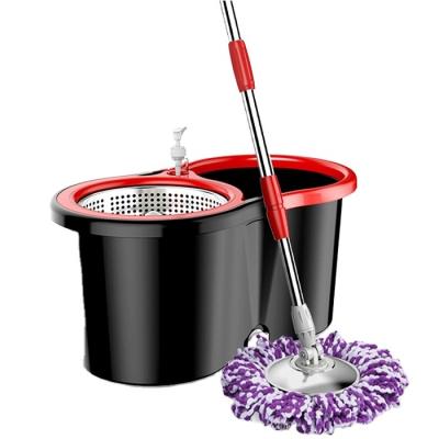 China Sustainable Household Single Bucket Floor Mop Cleaner 360 Lazy Spinning Mop for sale