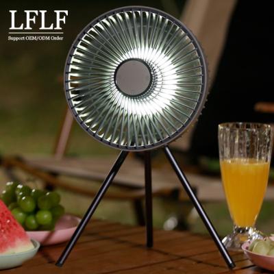 China 2022 New Tripod Fan 10000mAh Battery Floor Fans Outdoor Multifunctional Night Light Outdoor Tent Home Office for sale