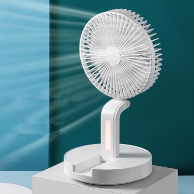 China Mini Drinking Fan 4000mAh Rotary Wall Mounted Portable Wireless Desktop Rechargeable Rechargeable Fans with Night Light for Home Outdoor for sale