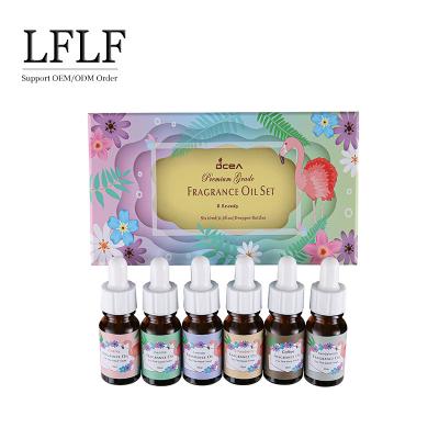 China 10ml Moisturizer Aroma Essential Oil Set Natural Fragrance Essential Oil 6 Different Bottles Scents Aroma Diffuser Oils for sale