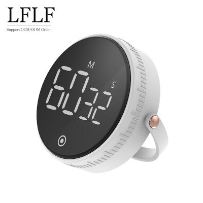 China OEM Kitchen Instruments Loud Round Button Big Countdown Timer Magnetic Stored Digital LCD Display Countdown Timer for sale