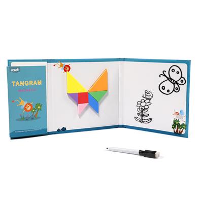 China Not only for puzzle game but also for drawing board. UCMD New Design Kids Puzzle Games Kids Magnetic Tangram Magnetic Puzzles for sale