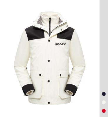 China Dropshipping Breathable Waterproof And Windproof Winter Outdoor Men 3 In 1 Interchangeable Men Clothing Jacket Black Casual for sale