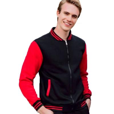 China Winter Thickened High Quality Breathable Streetwear Long Sleeve Splicing Striped Men Baseball Jacket for sale