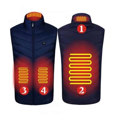 China Customized Parride Vest Double Control Zone Clothing Oversized USB Rechargeable Multi Electric Heating Warm Men for sale