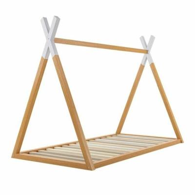 China Easy Assembled Natural Pine Timber Teepee Single Bed For Kids for sale