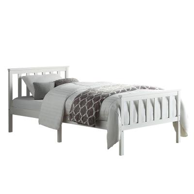 China Modern white wooden single bed frame for sale