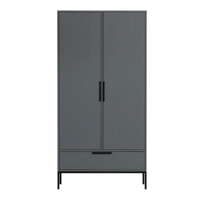 China Steel-Grey-wardrobe (height) adjustable wardrobe by wood for sale