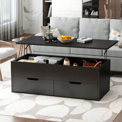 China Good Quality Contemporary Floor Shelf Coffee Table With Storage Living Room Furniture for sale