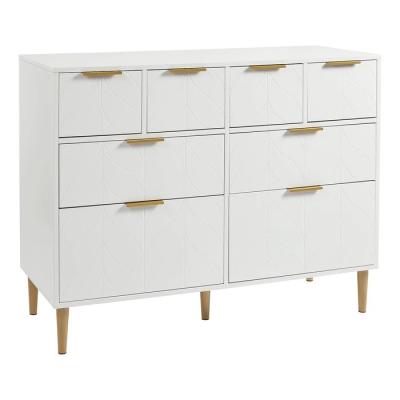 China (Size)Adjustable White Drawer Unit On Casters 5 Drawer Storage Office Drawer Chest Cabinet With Wheels for sale