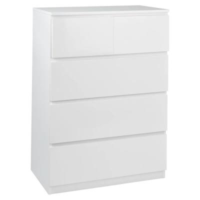 China (Size)Adjustable White Drawer Unit On Casters 5 Drawer Storage Office Drawer Chest Cabinet With Wheels for sale