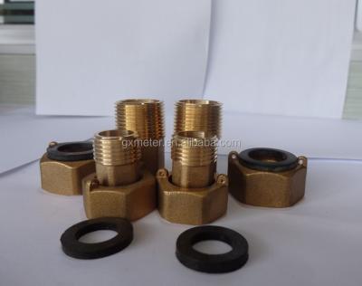 Cina Water meter nuts, water meter parts with brass material in vendita