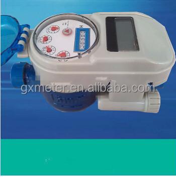 Cina GX-15 15mm 20mm IC card intelligent digital water meter prepaid water meter price in vendita