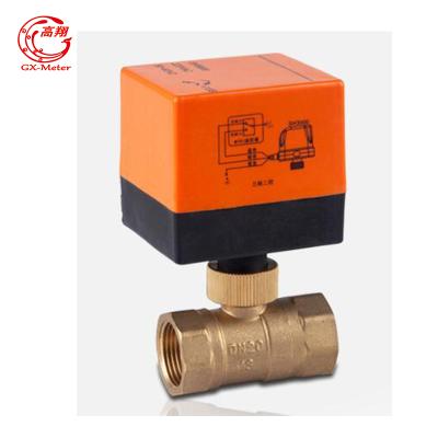 China Electric Motor Power Control Brass Ball Valve for sale