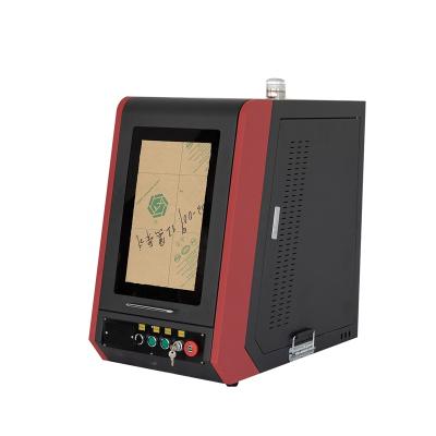 China hot sale Full-embedded fiber laser marking machine JPT M7 Mopa 60W Enclosed Laser Marker with Rotary for sale