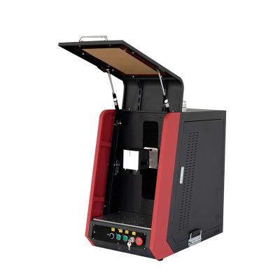 China Laser Marking Hot Sale Enclosed Desktop JPT Mopa Color Fiber Laser Marking Machine 20W 30W 60W With Motor Z Axis For Color Metal Marker Price for sale